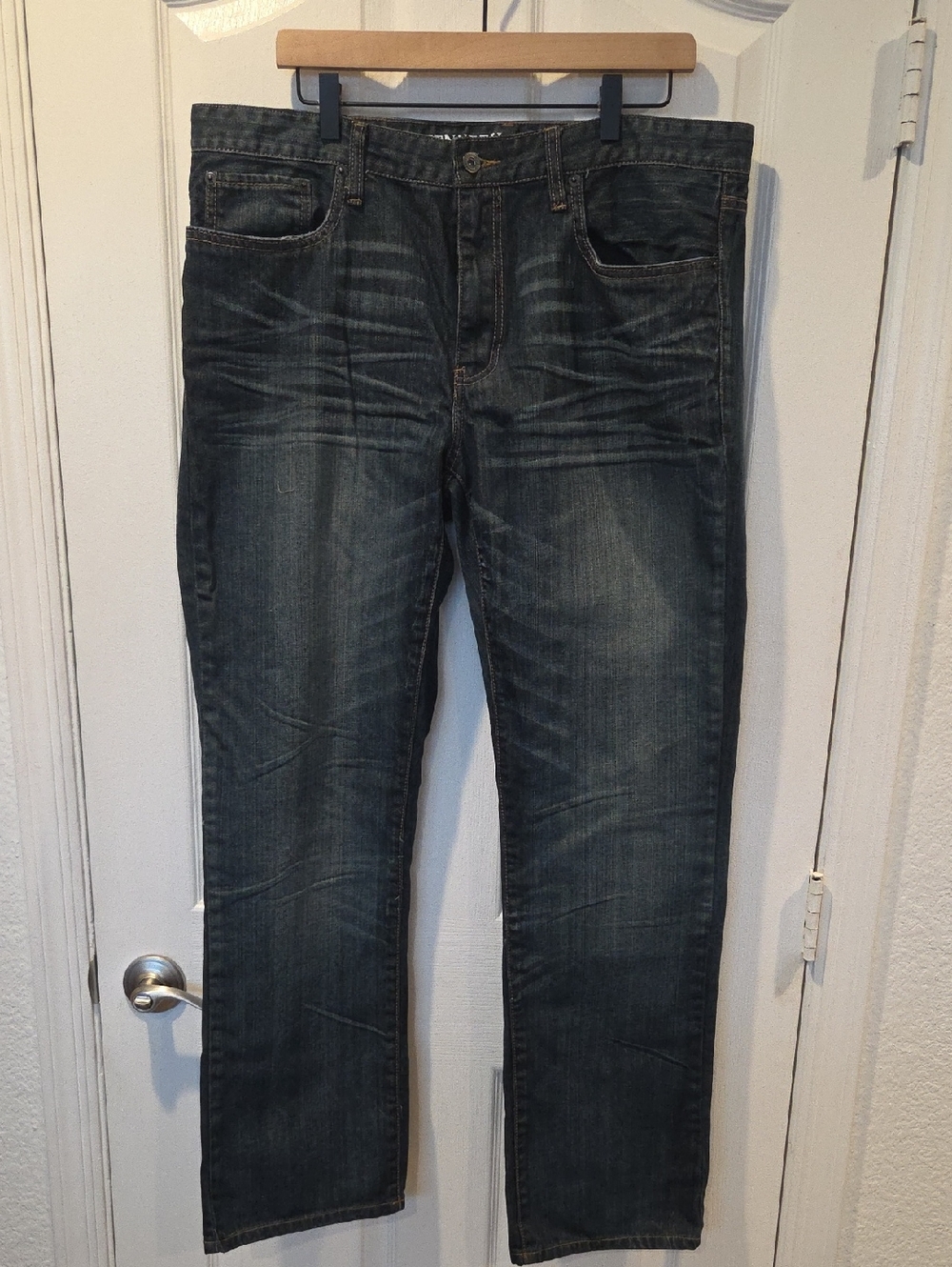 Kenneth Cole Straight-Leg Jeans in Dark Indigo